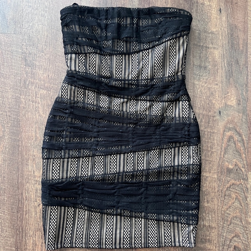 NBD Black Strapless Dress